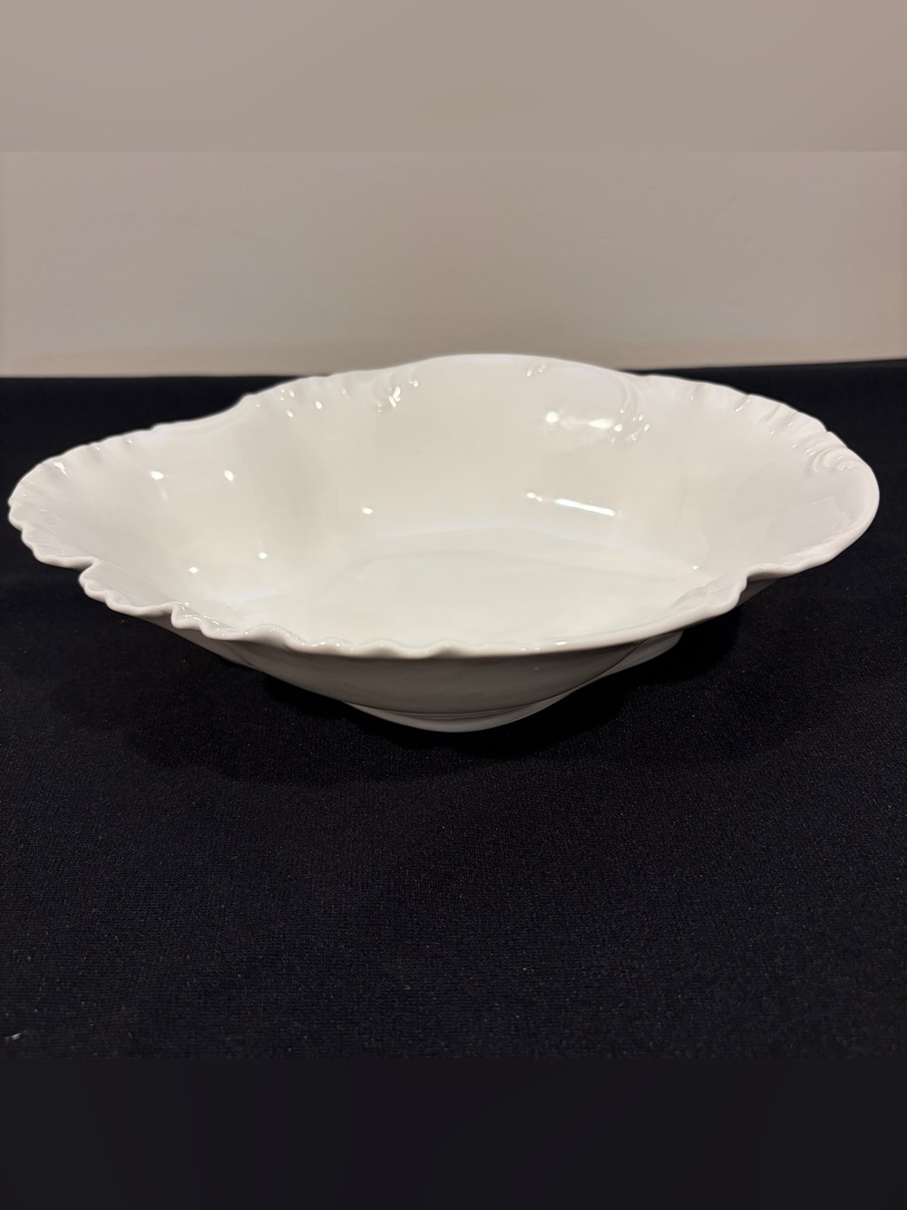 Antique Haviland Marsielle White 9.25" Oval Vegetable Bowl PERFECT STUNNING